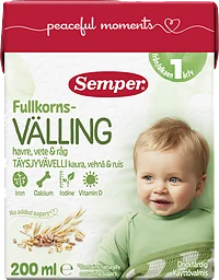 Fullkornsvälling Drickfärdig 1 år