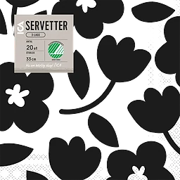 Servett 33cm Fiori 20-p ICA