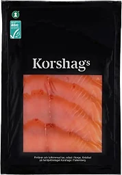 Laxfilé kallrökt skivad 150g Miljömärkt Korshags