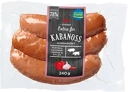 Kabanoss Extra Fin 78% Kötthalt 240g ICA