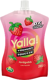 Drickyoghurt squeeze Jordgubb Laktosfri 3% 200g Yalla