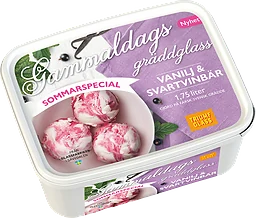 Vanilj Svartvinbär Gräddglass