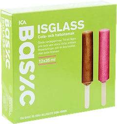 Isglass Cola & hallon 12-p 420ml ICA Basic