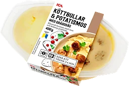 Färdigmat Köttbullar och Potatismos med Gräddsås 400g ICA
