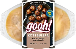 Köttbullar med Potatismos och Gräddsås 400g Gooh