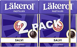 Halstabletter Salvi Sockerfri 2-p 50g Läkerol