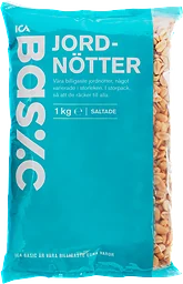 Jordnötter 1kg ICA Basic