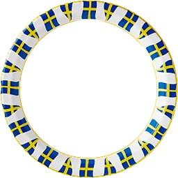 Tallrik Svenska flaggan 26cm 12-p ICA