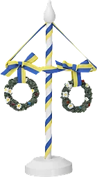 Midsommarstång Vit 24cm  1-p
