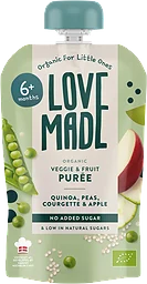 Barnmat Quinoa, ärtor, äpplepuré Ekologisk 6m 100g Lovemade