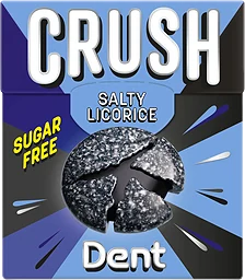 Crush Salty Licorice Sockerfri 25g Dent