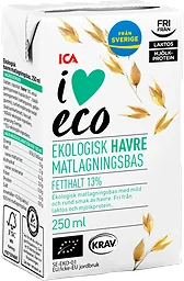 Matlagningsbas Havre Ekologisk Laktosfri 13% 250ml ICA I love eco
