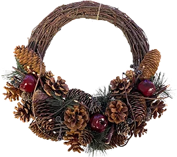 Halvdekorerad krans 33cm Festive