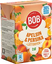 Lättdryck Apelsin & persika Koncentrat 2dl BOB
