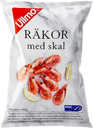 Räkor med skal Fryst 1kg MSC Ullmo