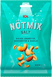 Nötmix Saltade Jordnötter Cashew & Mandlar 200g ICA