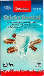 Kompletteringsfoder Tuggpinnar Till Hund Dental Medium 28-pack 720g Dogman