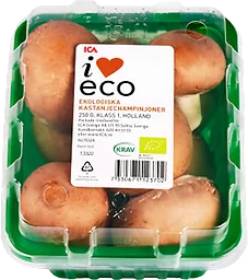 Kastanjechampinjoner Ekologiska 250g KRAV Klass 1 ICA I love eco