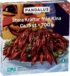 Kräftor Kinesiska Stora vildfångade 700g Pandalus