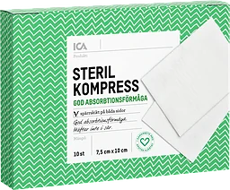 Steril kompress 10-p ICA Hjärtat