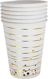 Mugg vit guldfolie 6p Pictura