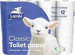 Toalettpapper Classic 12-p Lambi