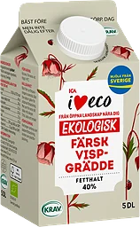 Vispgrädde 40% 5dl KRAV ICA I love eco