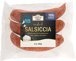 Kryddkorv Salsiccia 75% kötthalt 240g Charkuterifabriken