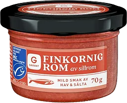 Finkornig Rom Röd