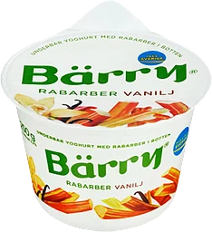 Yoghurt Rabarber & vanilj 250g Bärry