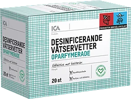 Våtservetter Desinficerande Oparfymerade 20-p ICA Hjärtat