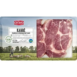 Karré från frigående gris 300g Scan