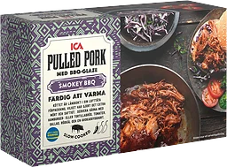 Pulled pork med BBQ glaze 550g ICA