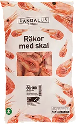 Räkor med skal 80/100 Fryst 1kg Pandalus