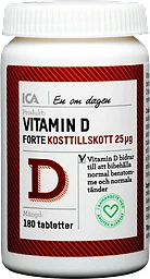 Forte Vitamin D Kosttillskott 180-p ICA Hjärtat