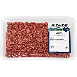 Nötfärs 10-12% ca 1kg Storegården