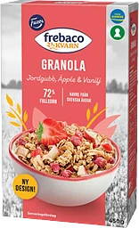 Granola Jordgubb Äpple & Vanilj 450g Frebaco