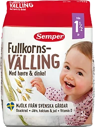 Fullkornsvälling Havre & kornfibrer Från 1,5 år 5l Semper