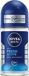 Deodorant Roll On 72h Fresh Active Hav 50ml Nivea Men