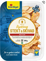Kycklinglårfilé stekt & skivad Mexican 200g Kronfågel