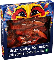 Färska Kräftor Extra Stora Turkiska