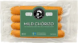 Chörizo mild seitan vegansk 300g Astrid & Aporna