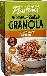 Granola Jordnötssmör & kakao 430g Pauluns