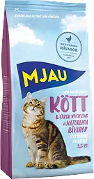 Kattmat Kött & kyckling 3,5kg Mjau
