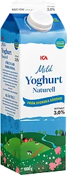 Yoghurt Mild Naturell 3% 1000g ICA