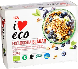 Blåbär Fryst 250g KRAV ICA I love eco