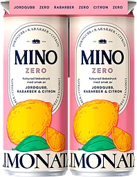 Läsk Zero Jordgubb, rabarber & citron 4-pack