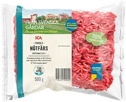 Nötfärs Färsk 12% Frystinad 500g ICA
