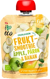 Fruktmellis Äpple päron & banan Från 6mån Ekologisk 90g ICA I love eco