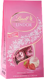 Chokladpralin LINDOR Strawberry & Cream 137g Lindt
